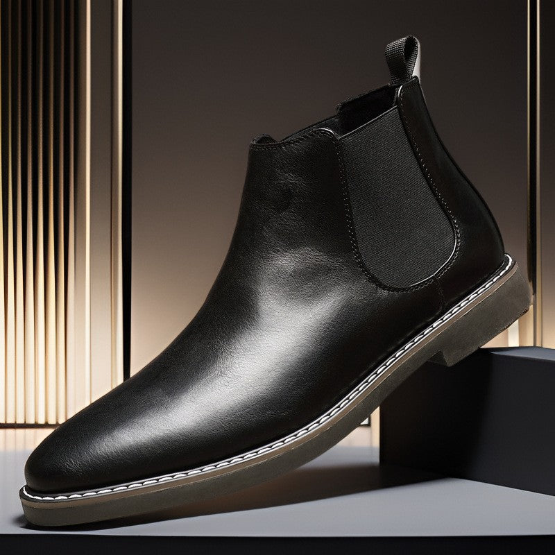 Ellison | Mens Retro Leather Chelsea Ankle Boots - 1