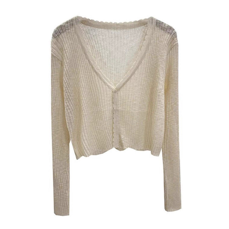 Elowen | Womens Lightweight Ice Silk Knit Sleeveless Cardigan - 4