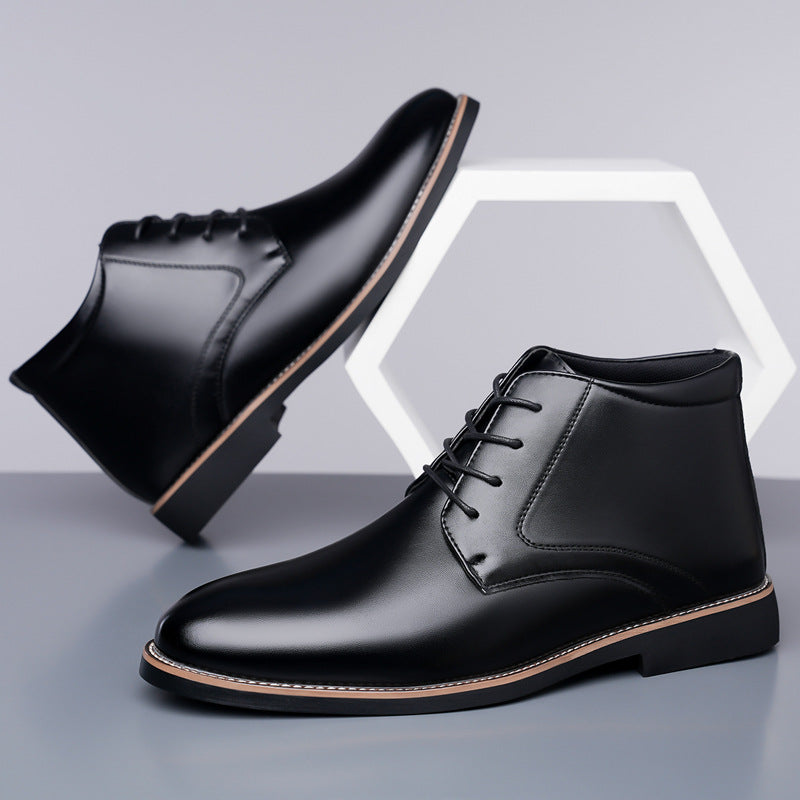 Everett | Mens Lace Up High Top Derby Ankle Leather Boots - 1