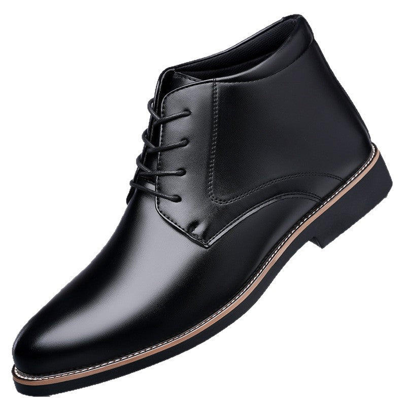 Everett | Mens Lace Up High Top Derby Ankle Leather Boots - 4