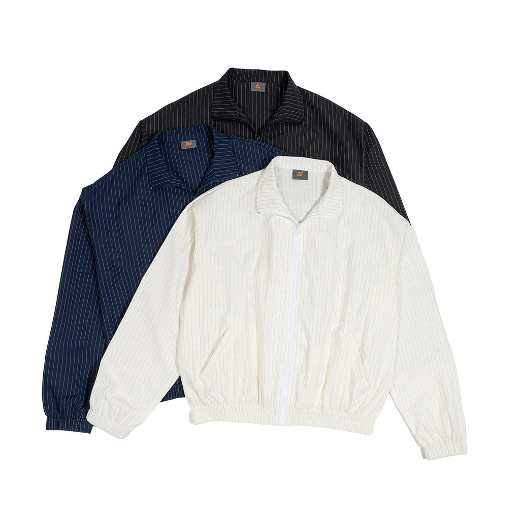 Ezra | Mens Striped Zip Track Lightweight Sports Jacket - 1