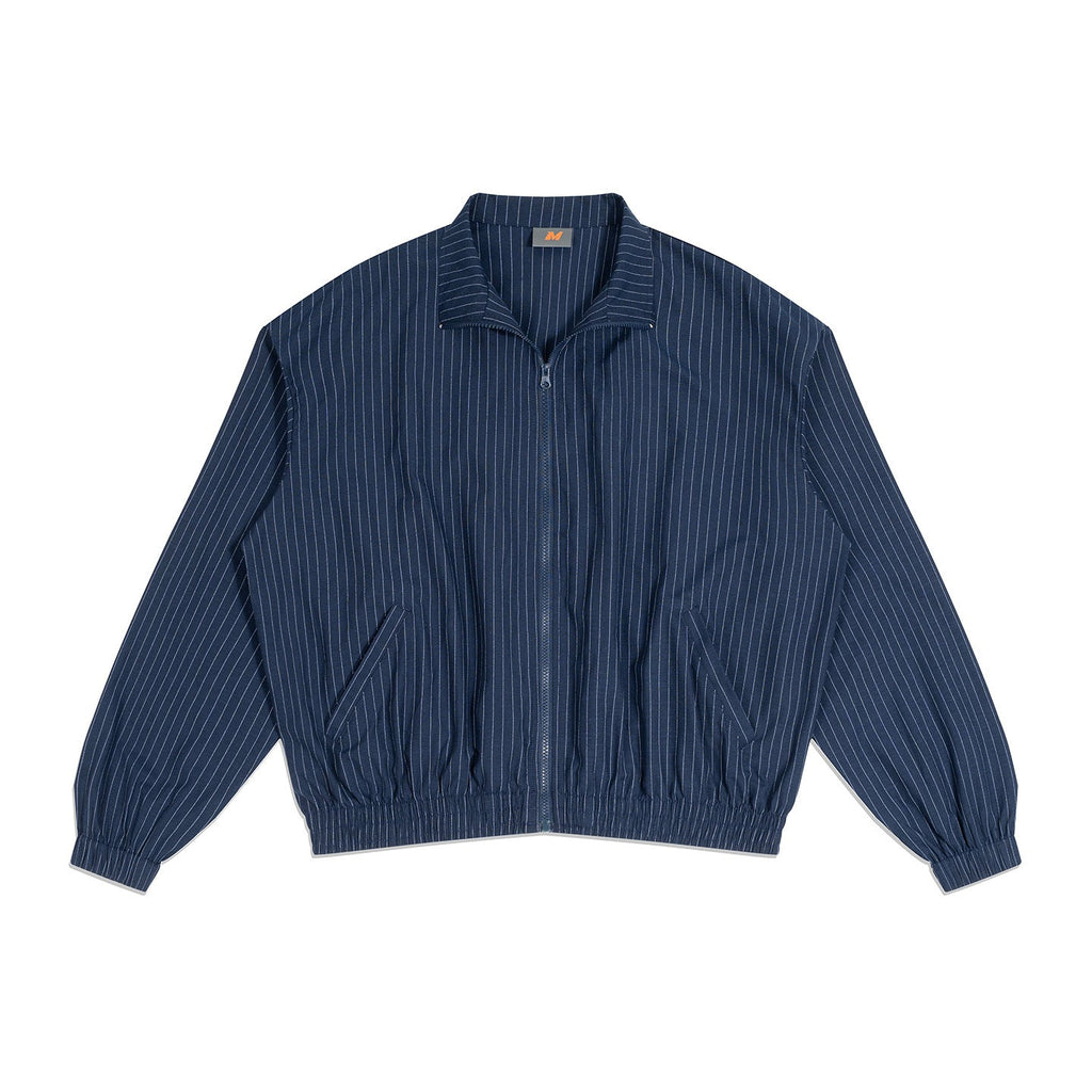Ezra | Mens Striped Zip Track Lightweight Sports Jacket - Blue