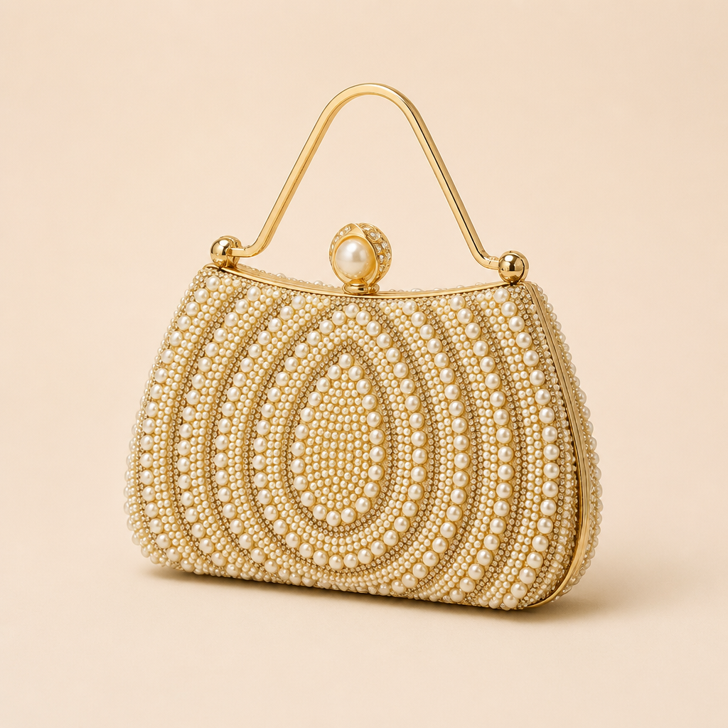 Faye | Womens Clutch Bag Evening Dinner Party Bag, Gold
