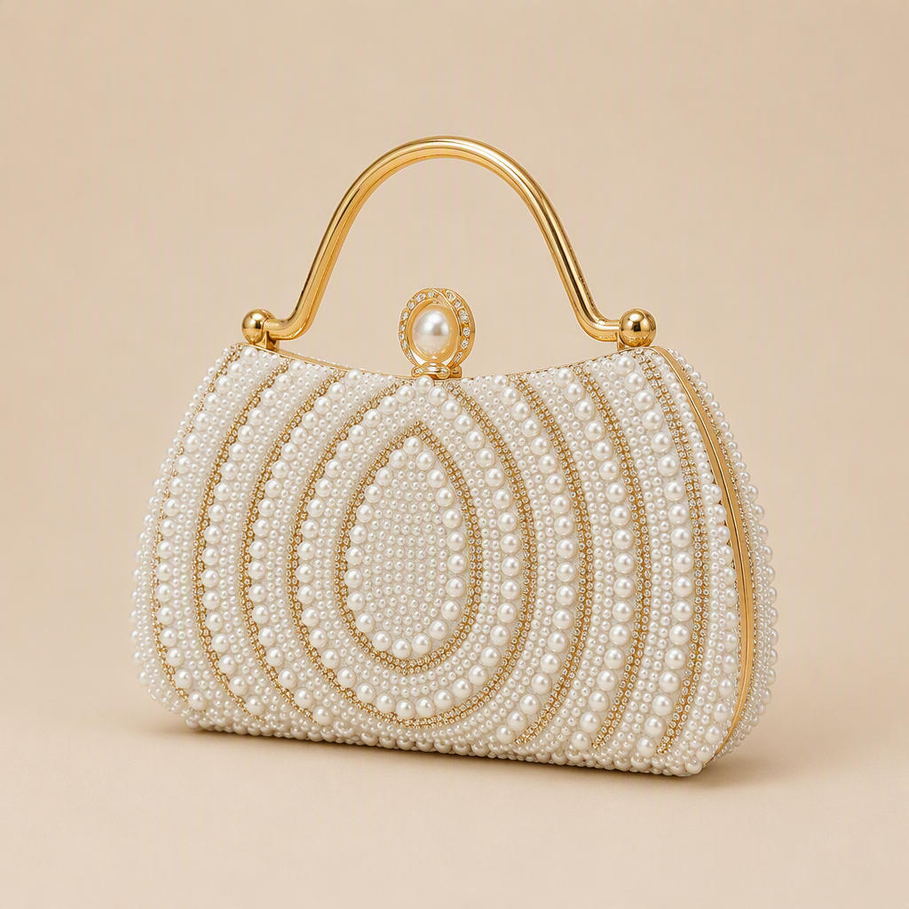 Faye | Womens Clutch Bag Evening Dinner Party Bag, White 2