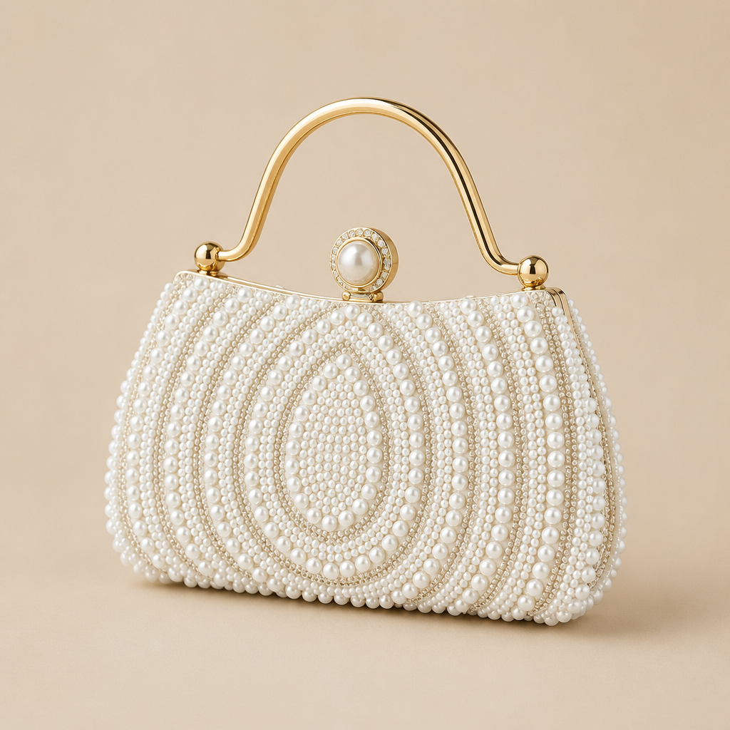 Faye | Womens Clutch Bag Evening Dinner Party Bag, White
