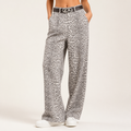 Fedra | Womens Straight Leg Jeans Leopard Print High Waisted Wide Leg Denim, Leopard