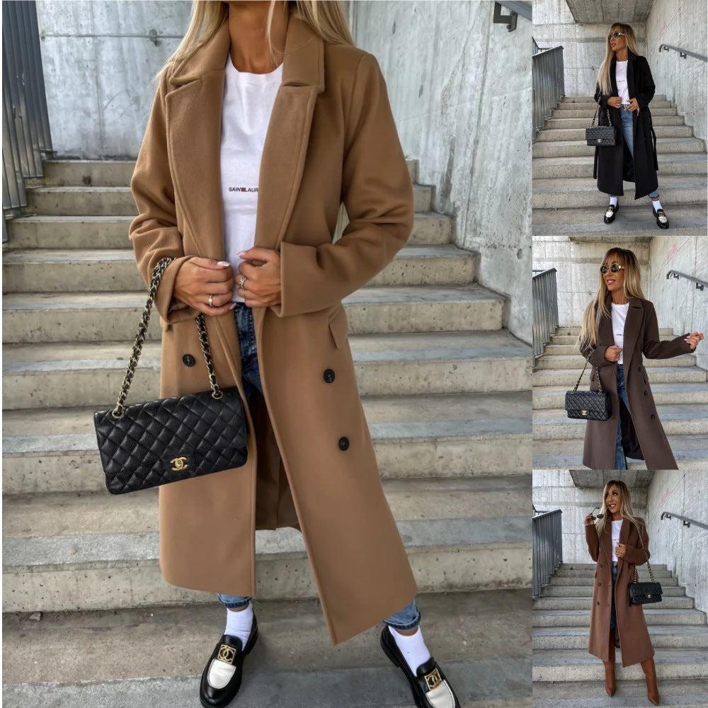 Fern | Womens Longline Lapel Winter Coat