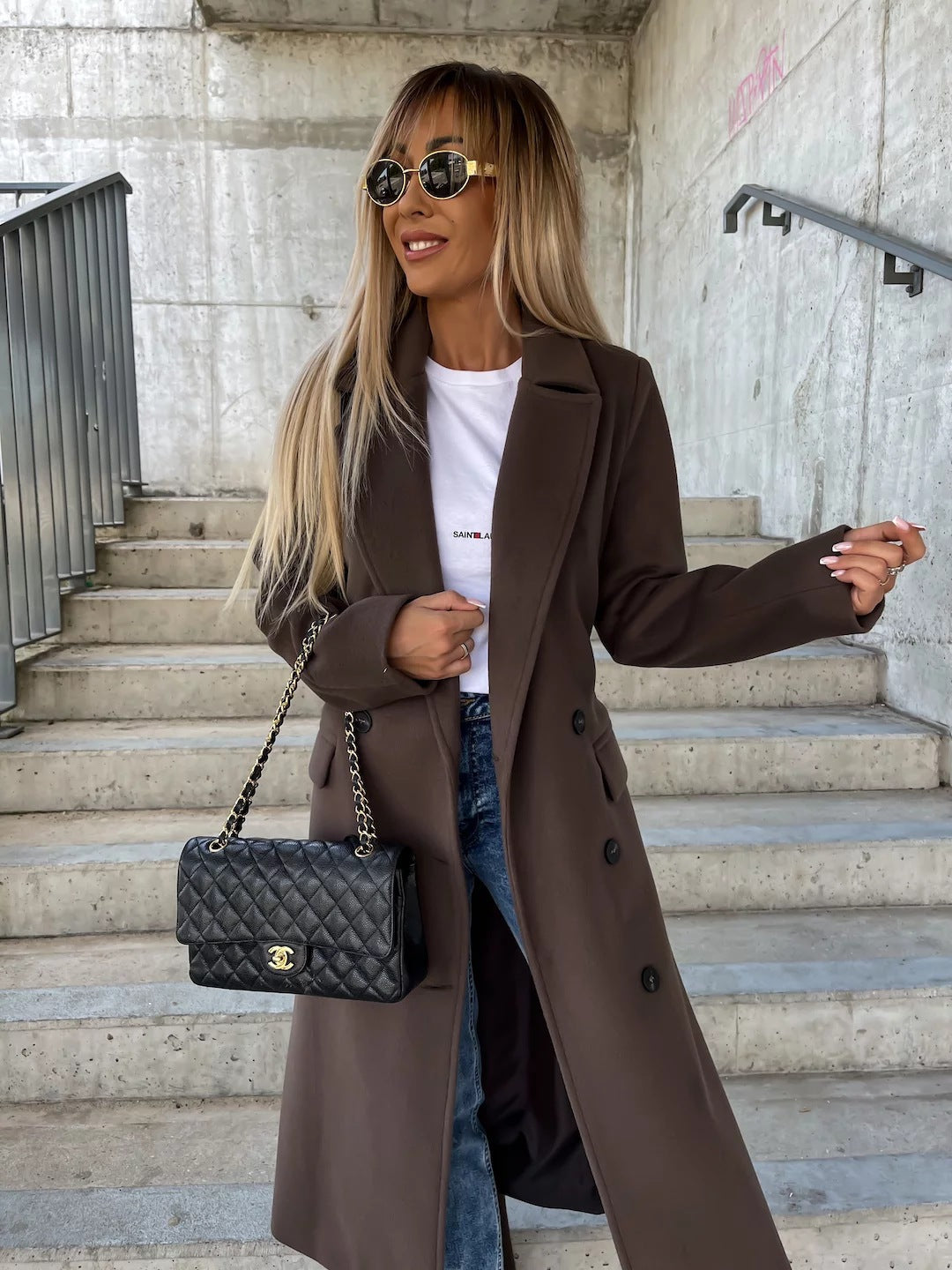 Fern | Womens Longline Lapel Winter Coat