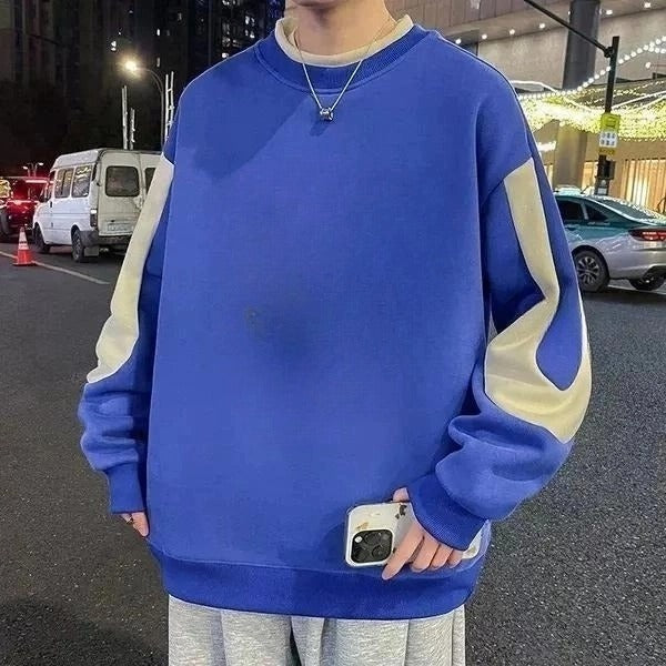 Fletcher | Mens Drop Shoulder Sweatshirt Plus Size Round Neck - 3