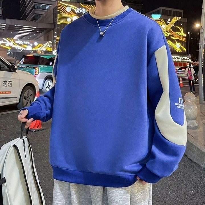 Fletcher | Mens Drop Shoulder Sweatshirt Plus Size Round Neck - 8