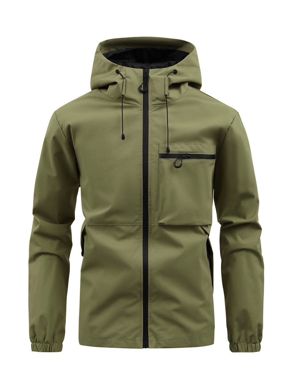 Fletcher | Mens Hooded Utility Workwear Jacket, Army Green