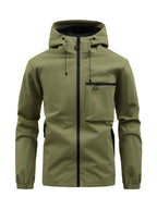 Fletcher | Mens Hooded Utility Workwear Jacket, Army Green