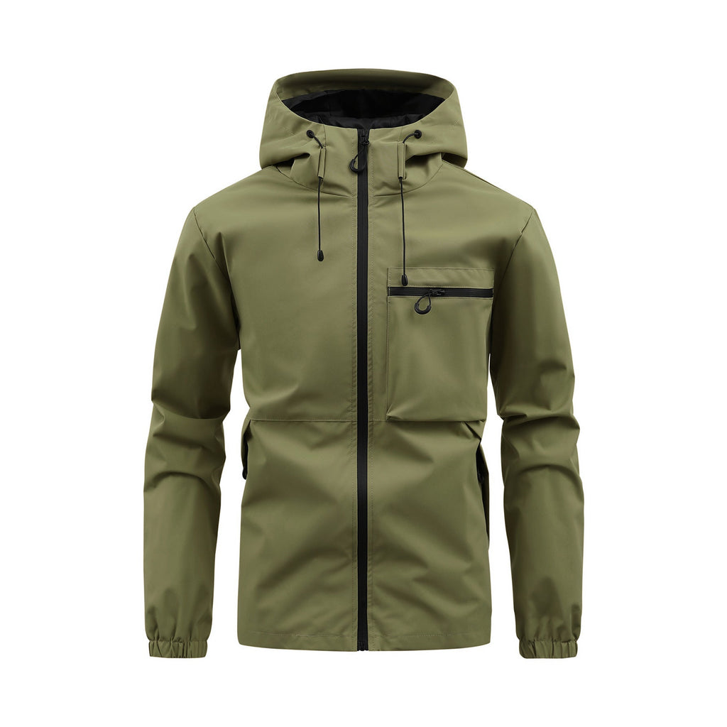 Fletcher | Mens Hooded Utility Workwear Jacket, Army Green