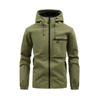 Fletcher | Mens Hooded Utility Workwear Jacket, Army Green