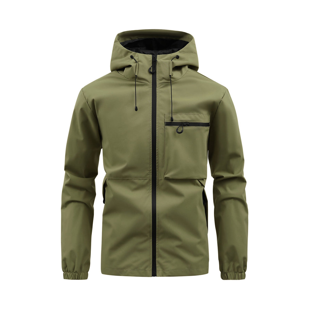 Fletcher | Mens Hooded Utility Workwear Jacket, Army Green