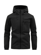 Fletcher | Mens Hooded Utility Workwear Jacket, Black