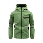 Fletcher | Mens Hooded Utility Workwear Jacket, Fruit Green