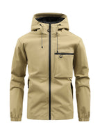 Fletcher | Mens Hooded Utility Workwear Jacket, Khaki