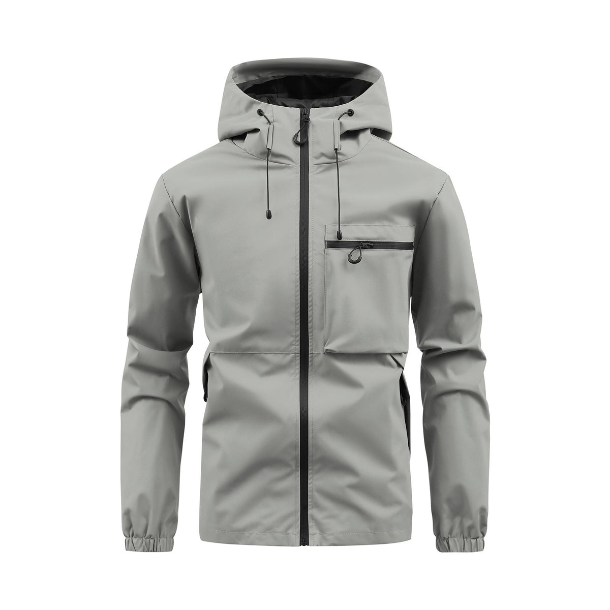 Fletcher | Mens Hooded Utility Workwear Jacket, Light Grey