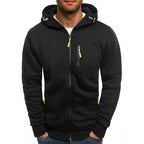 Flynn | Mens Zip Hooded Sports Jacket - Black
