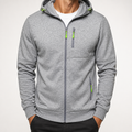 Flynn | Mens Jacket Zip Up Hooded Sports Lightweight Jacket, Grey