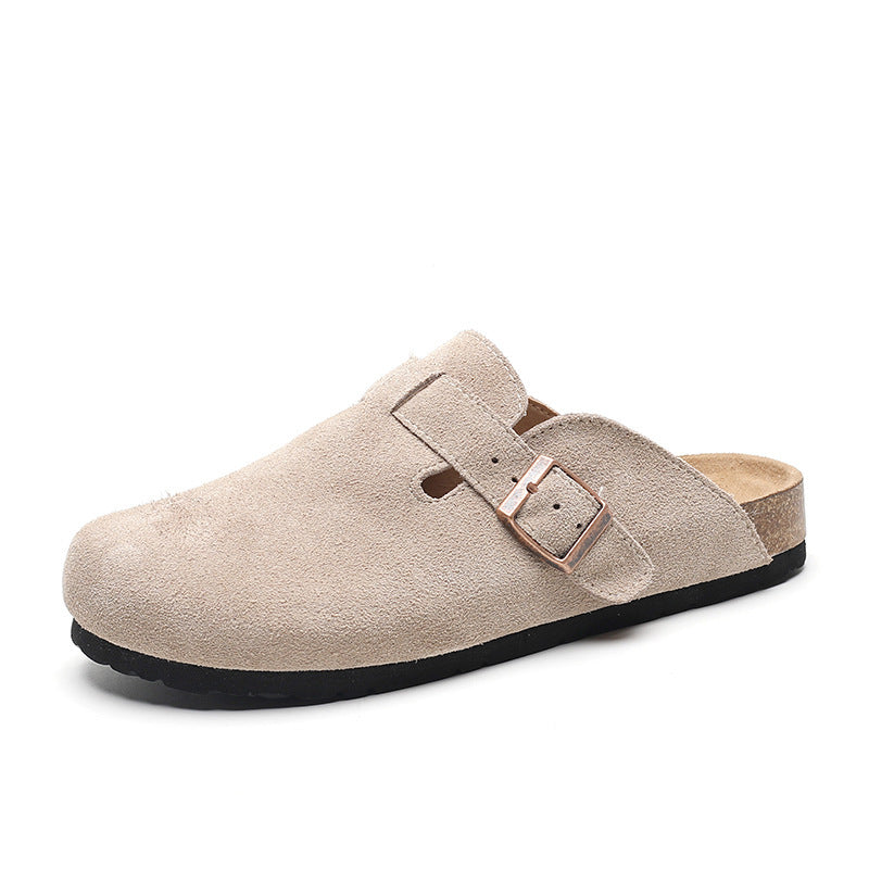 Foster | Leather Clogs Mules Closed Toe Platform Slippers Sandals - 1