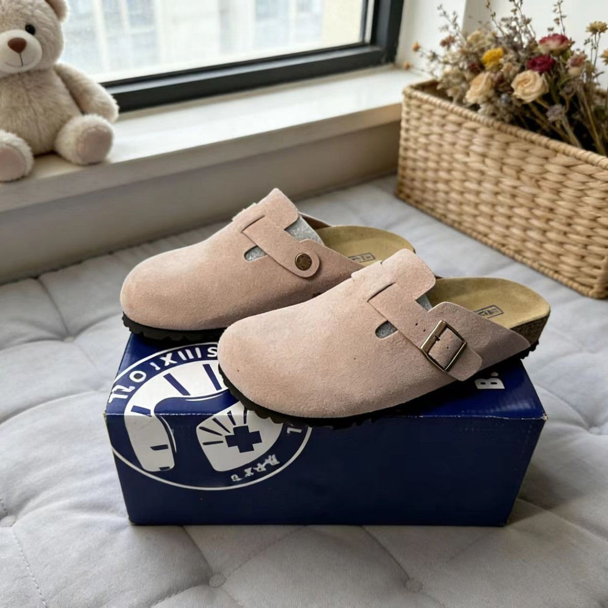 Foster | Leather Clogs Mules Closed Toe Platform Slippers Sandals - 3