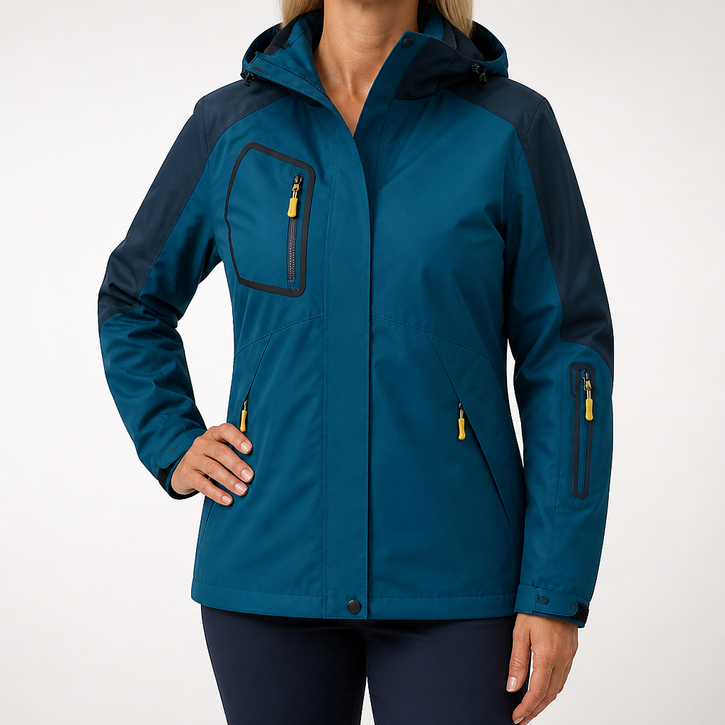 Foster | Womens Waterproof Jacket Ski 3 In 1 Windproof Hooded Winter Coat, Denim Blue