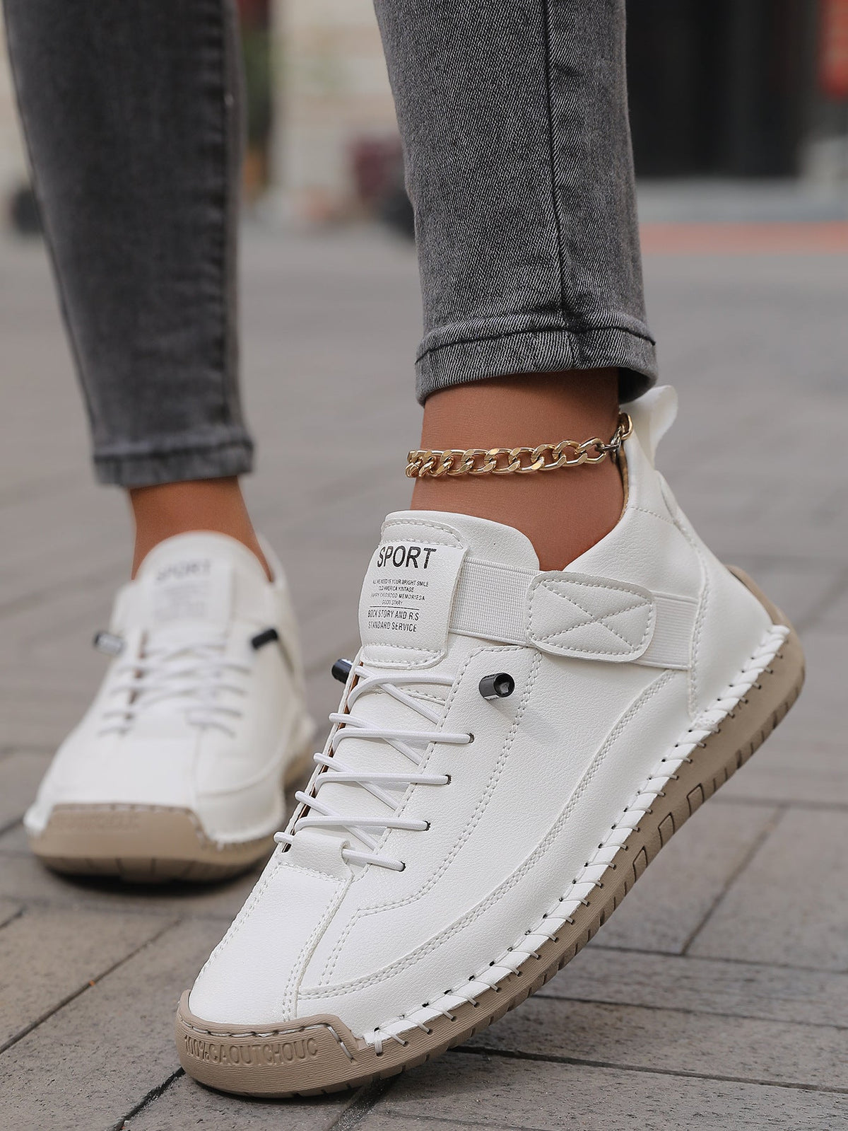 Frankie | Womens Leather Low Top Retro Flat Shoes - 6