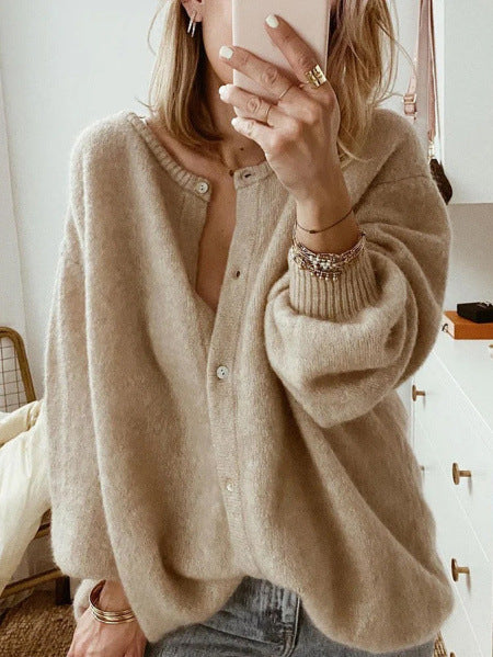 Freya | Womens Plus Size Knit Button Cardigan Sweater