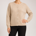 Freya | Womens Plus Size Knit Button Cardigan Jumper, Apricot