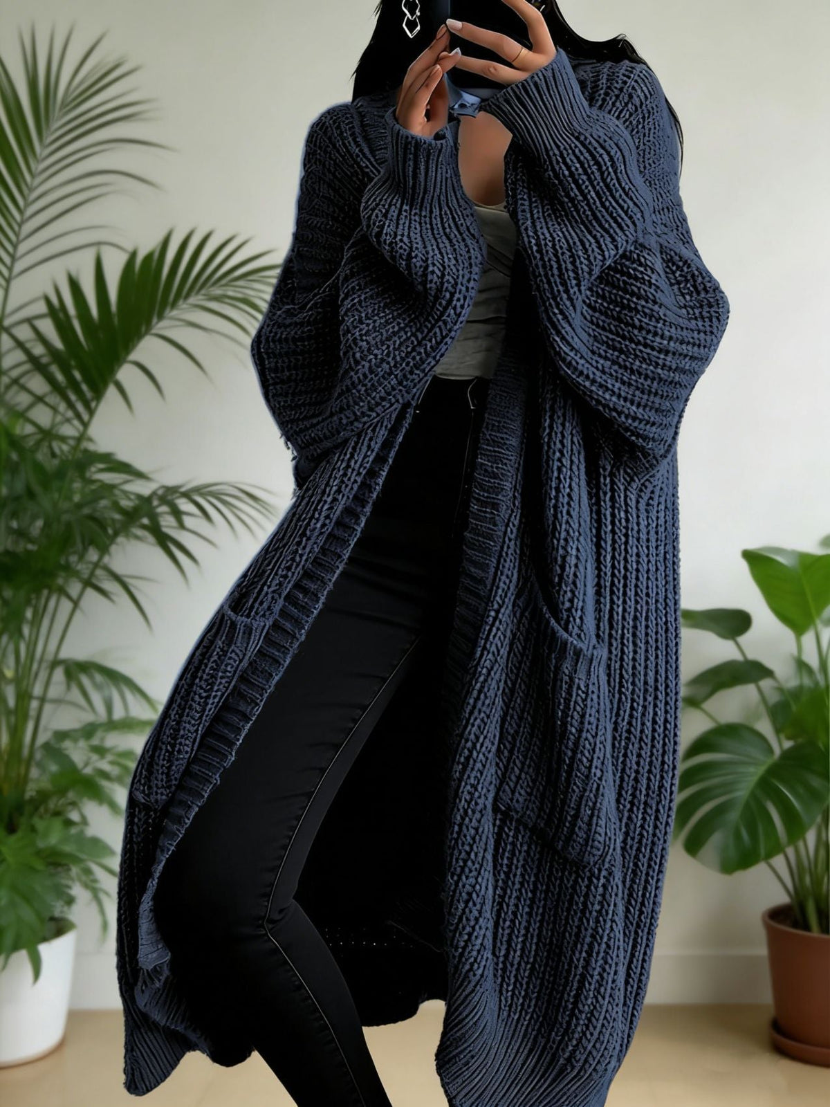 Genevieve | Womens Long Knitted Loose Thickened Winter Ladies Cardigan - 11