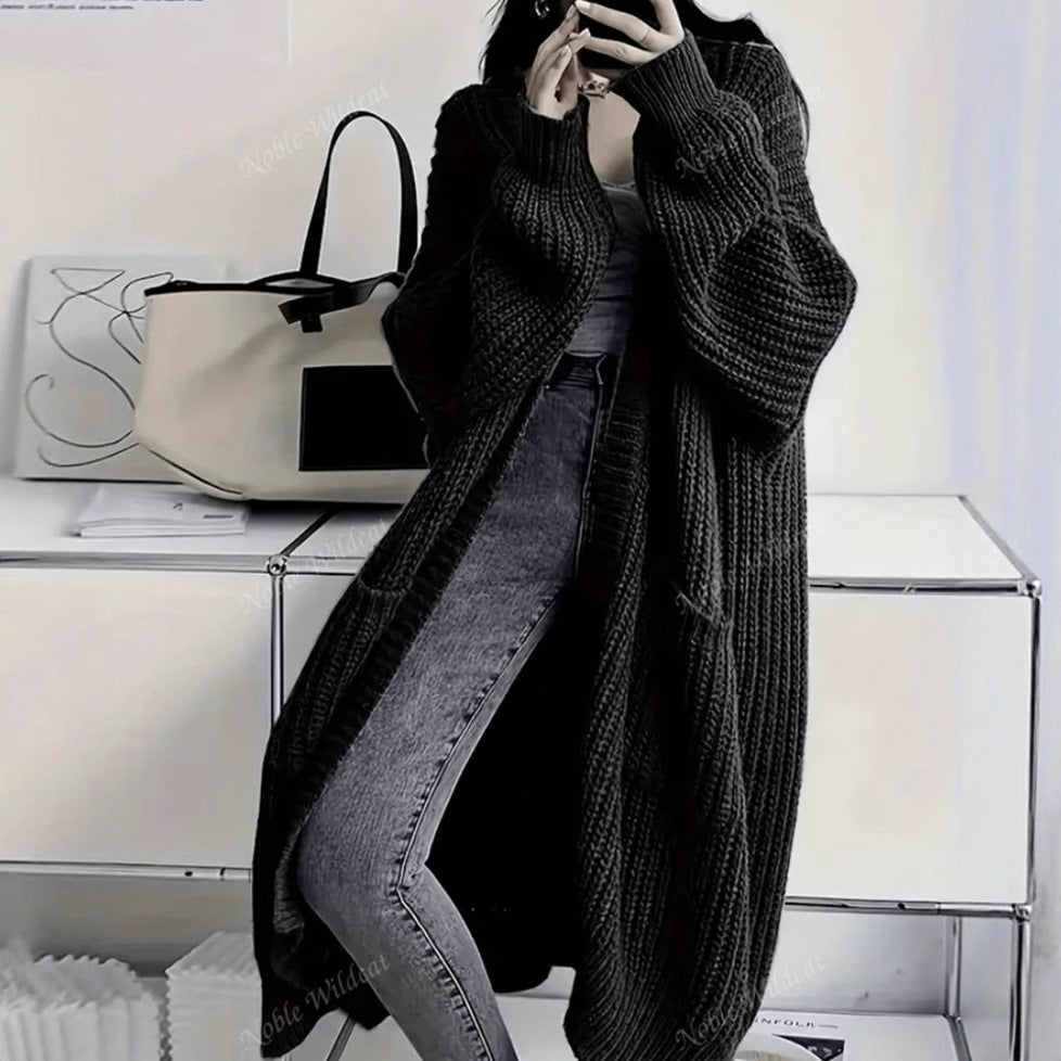 Genevieve | Womens Long Knitted Loose Thickened Winter Ladies Cardigan - 3