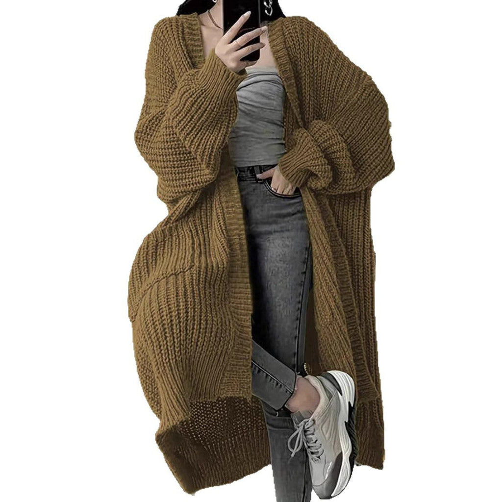 Genevieve | Womens Long Knitted Loose Thickened Winter Ladies Cardigan - 4