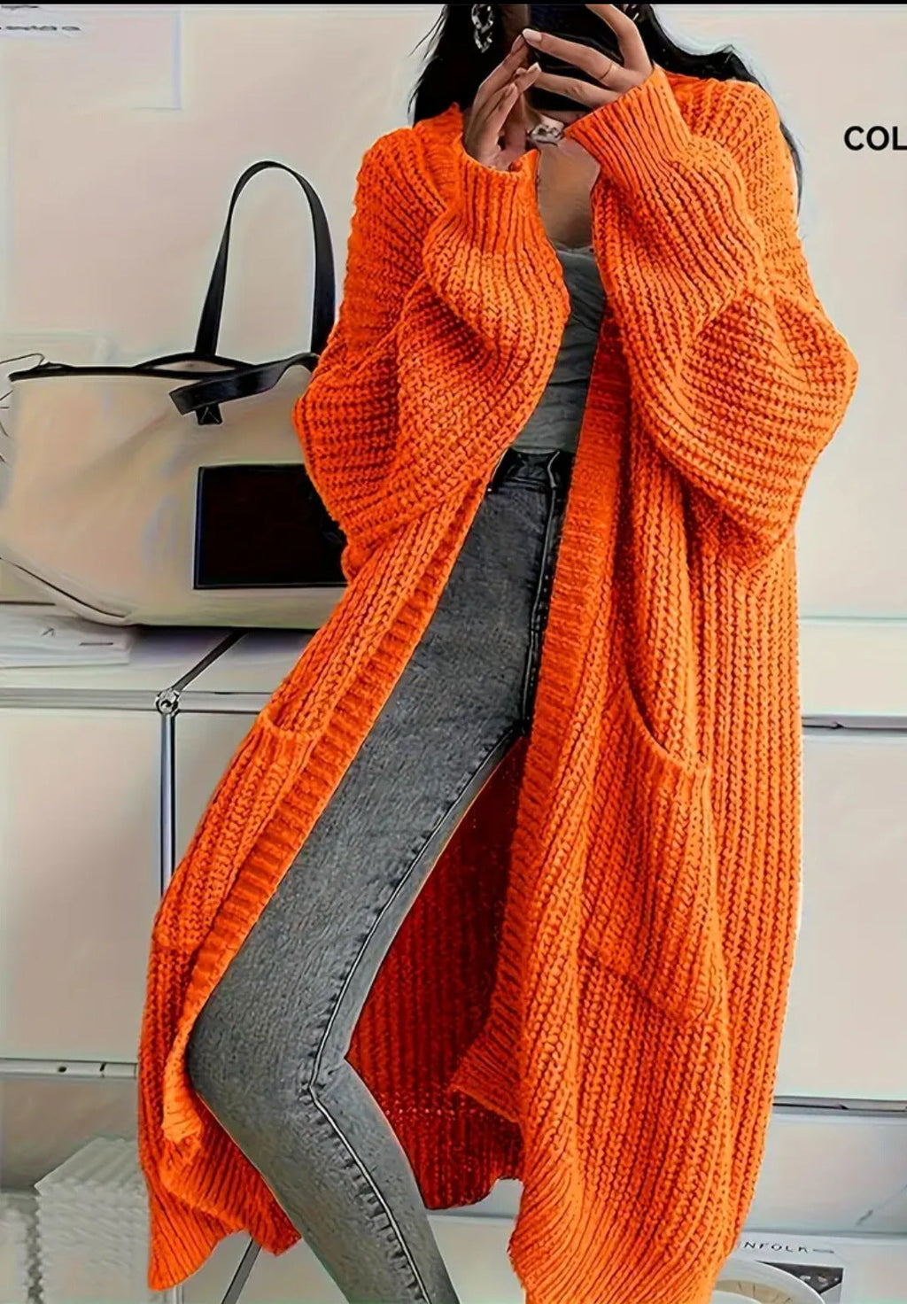 Genevieve | Womens Long Knitted Loose Thickened Winter Ladies Cardigan - 5