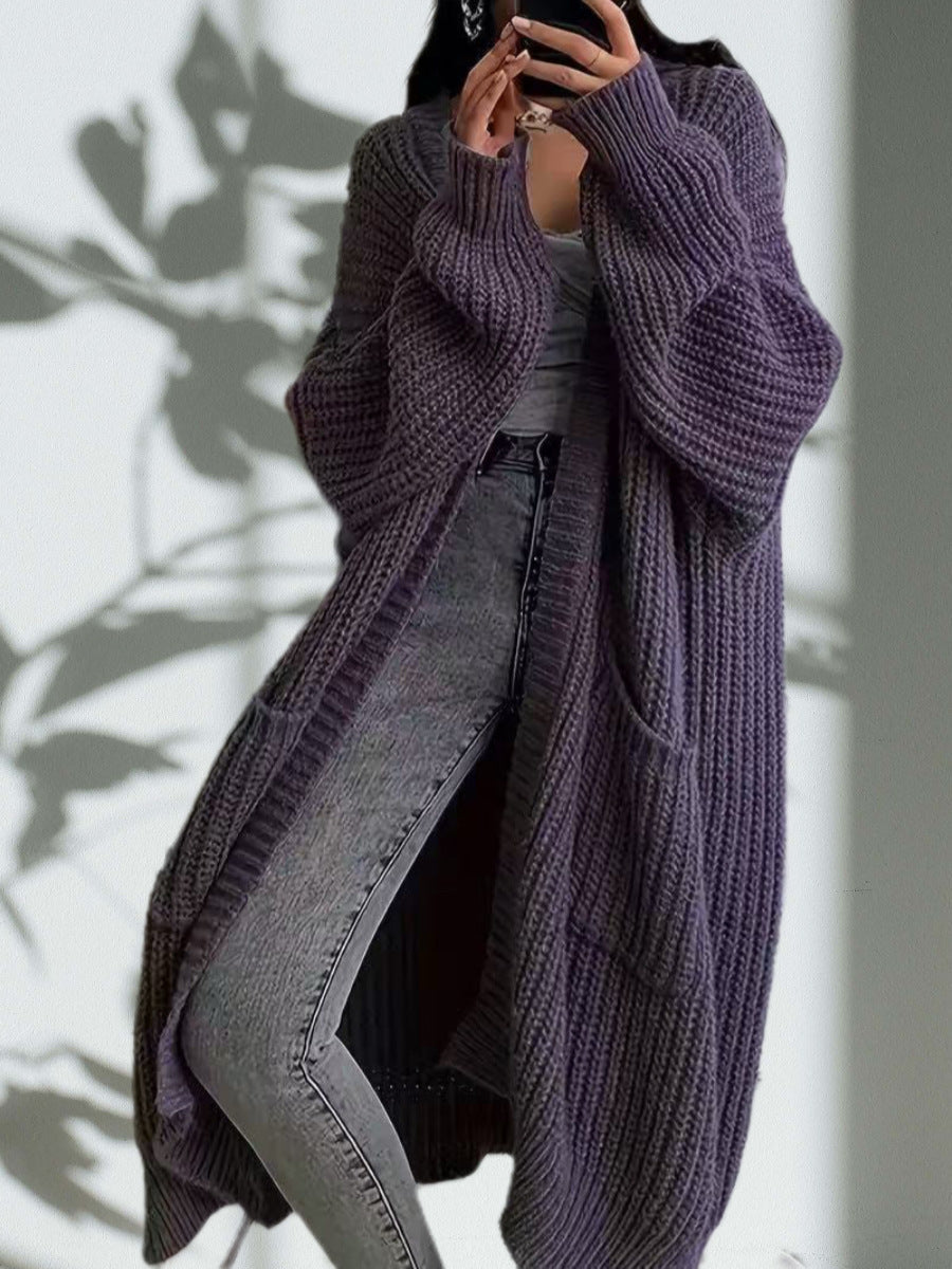 Genevieve | Womens Long Knitted Loose Thickened Winter Ladies Cardigan - 8
