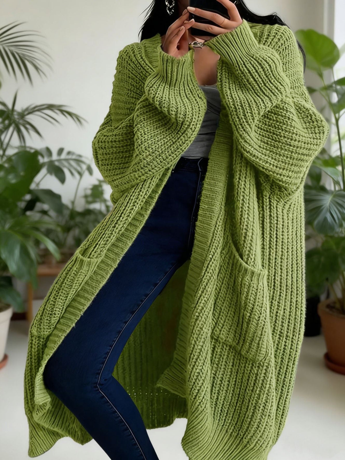 Genevieve | Womens Long Knitted Loose Thickened Winter Ladies Cardigan - 9