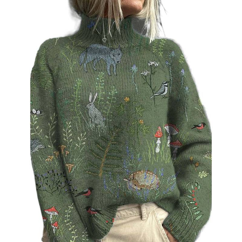 Georgiana | Womens Printed Cape Cardigan Soft Knit Wrap - 5