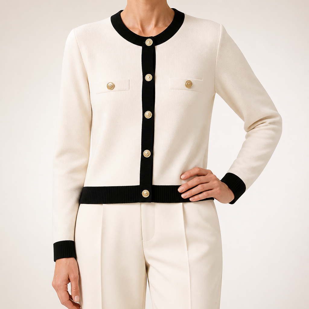 Georgina | Womens Cardigan Knit Gold Button Soft Knitted Cardigan, Apricot