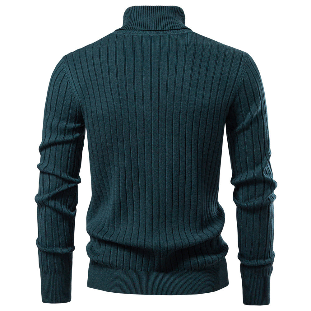 Gideon | Mens Knitted Jumper Roll Neck Pullover Warm Winter Sweater - 2