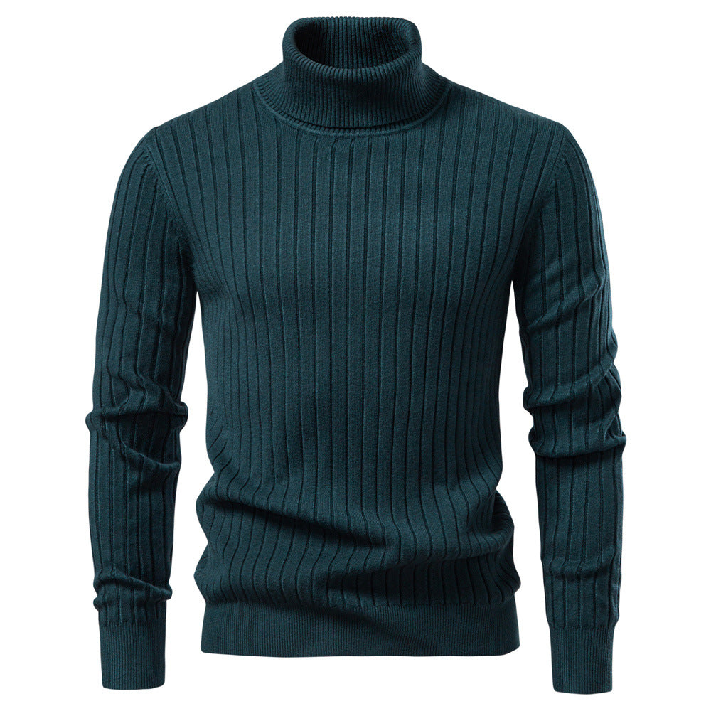 Gideon | Mens Knitted Jumper Roll Neck Pullover Warm Winter Sweater - 5