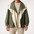 Gilbert | Mens Windbreaker Hooded Zip Lightweight Loose Jacket, Green