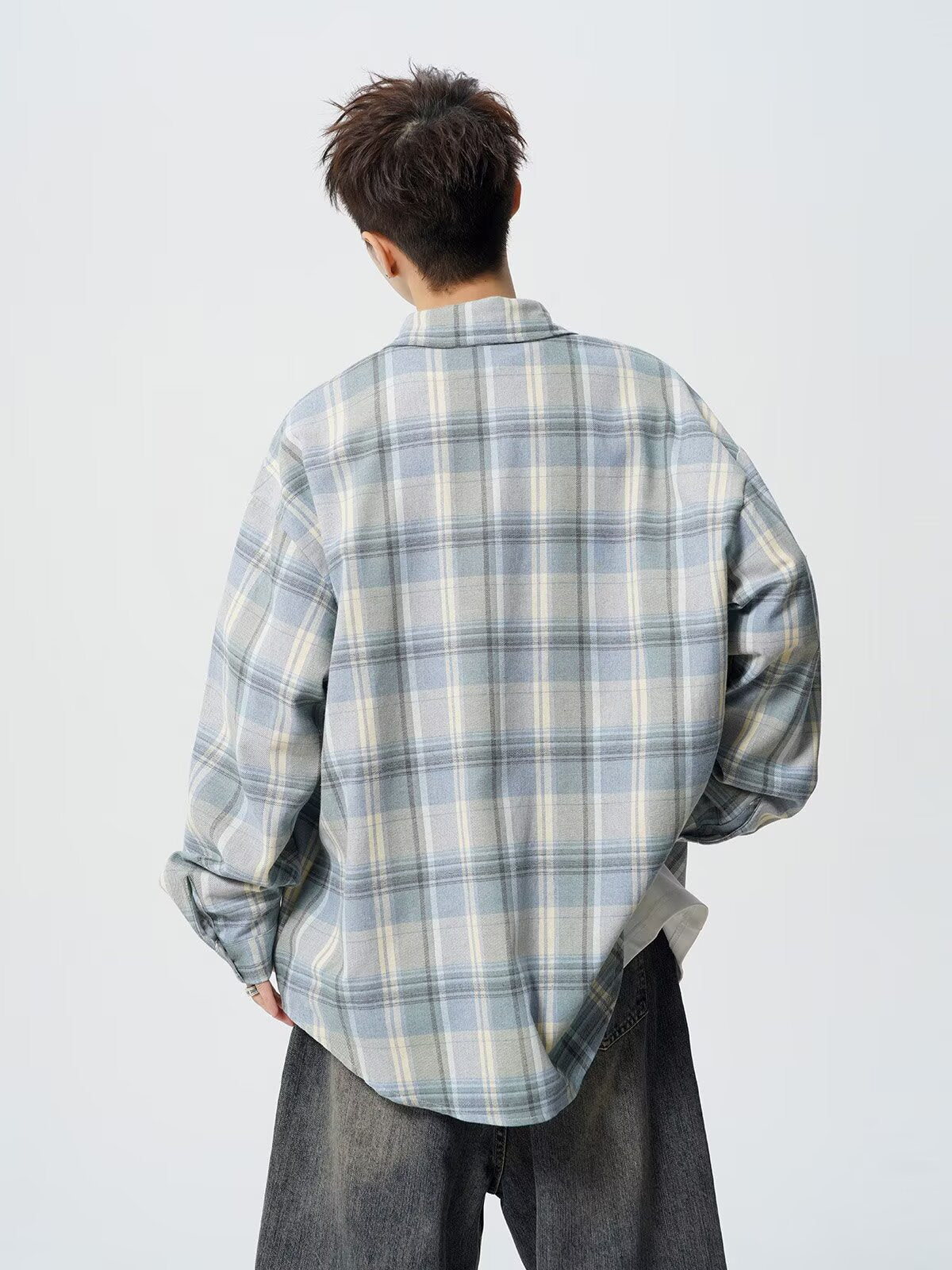 Gilbert | Mens Plaid Cotton Shirt Jacket, Blue
