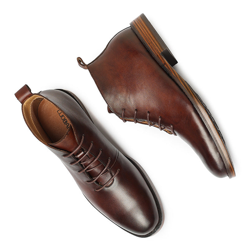 Grayson | Mens Retro High Top Leather Martin Boots - 2