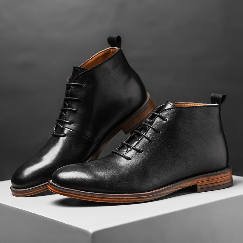 Grayson | Mens Retro High Top Leather Martin Boots - 4