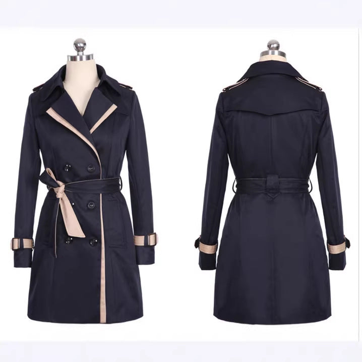 Greer | Womens Double Breasted Trench Coat, Black