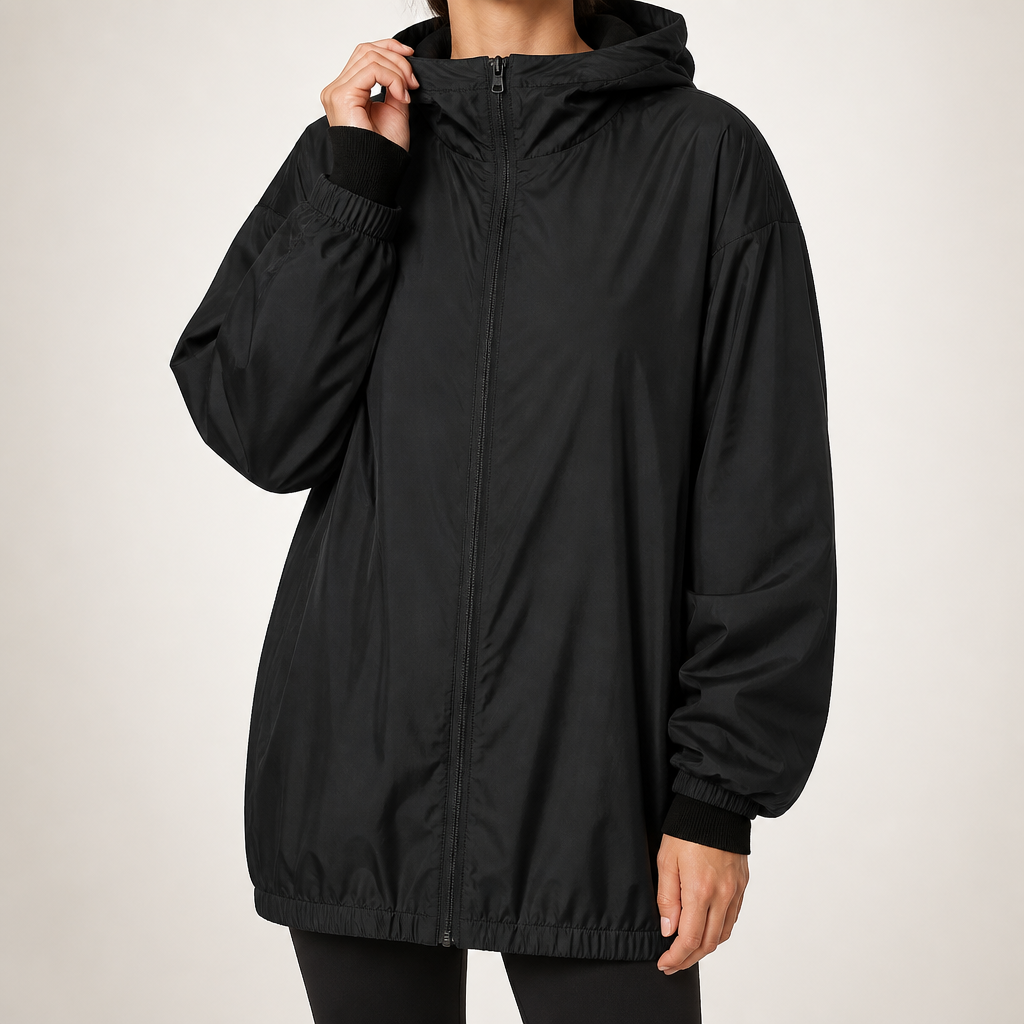 Greer | Womens Jacket Lightweight UV Sun Protection Hooded Summer Coat, Black