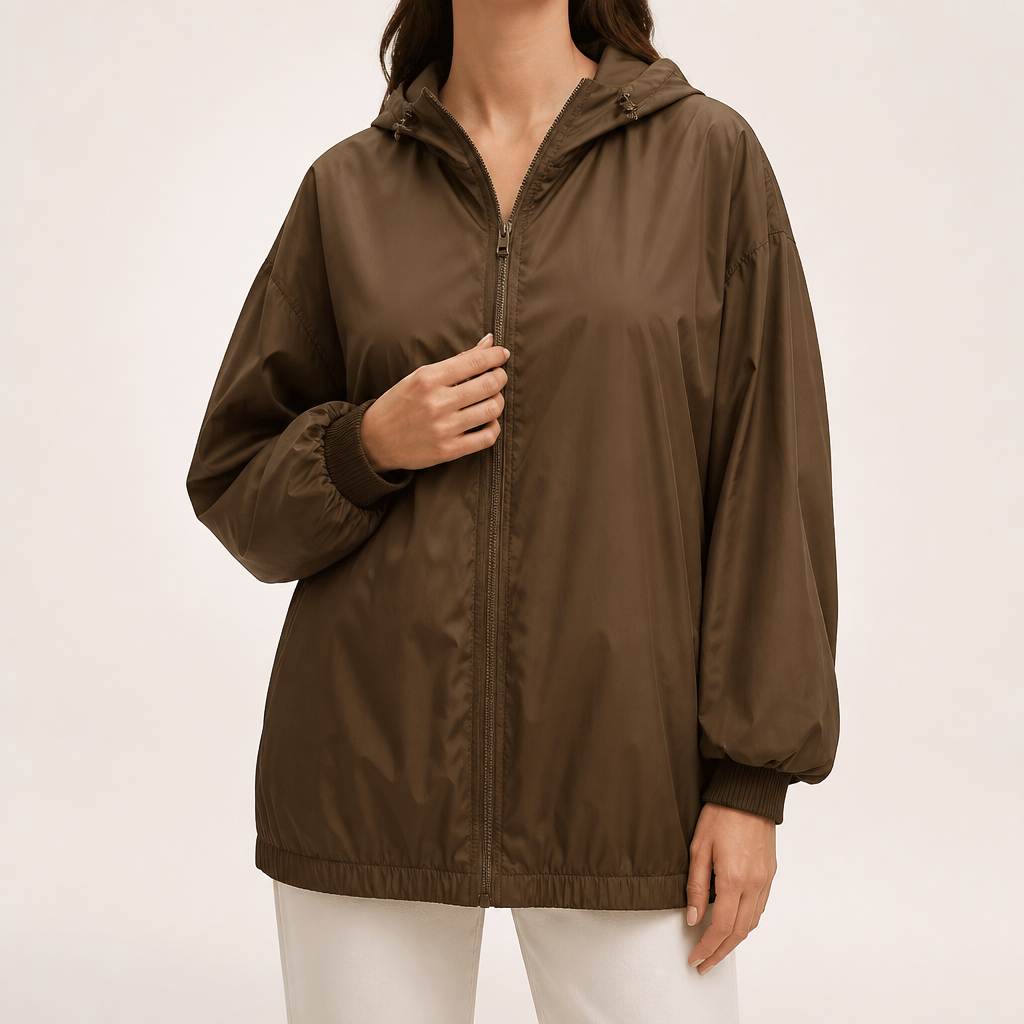Greer | Womens Jacket Lightweight UV Sun Protection Hooded Summer Coat, Brown