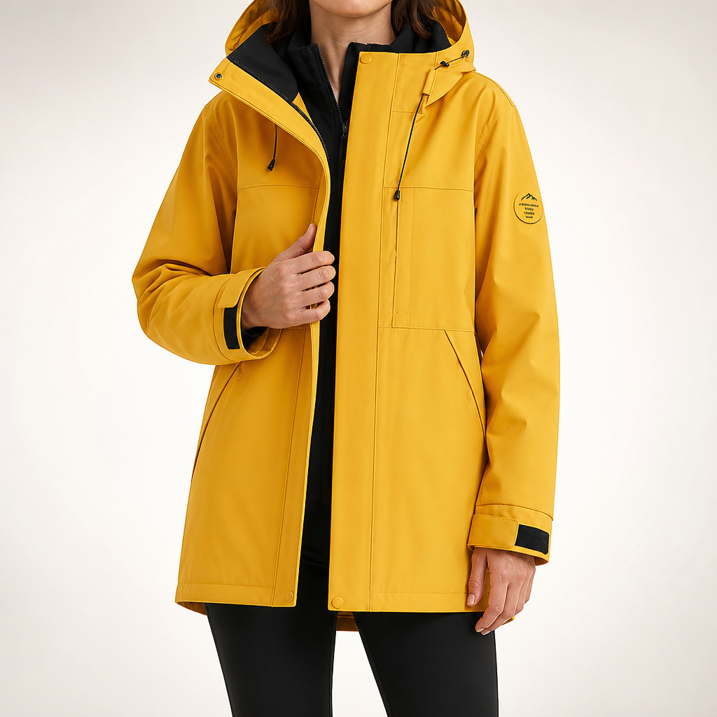 Griffin | Womens Waterproof Jacket Ski 3 In 1 Windproof Hooded Winter Coat, Yellow