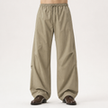 Gustav | Mens Trousers Lightweight Pleated Wide Leg Casual Pants, Khaki
